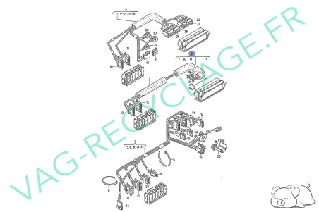Faisceau branchement compteur Kilométrique 191971064J pour Golf 2 Jetta 2 - Image 8