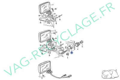 Ecrou fixation manette réglage rétroviseur N90054101 Golf 1 Golf 2 Polo 2 - Image 4