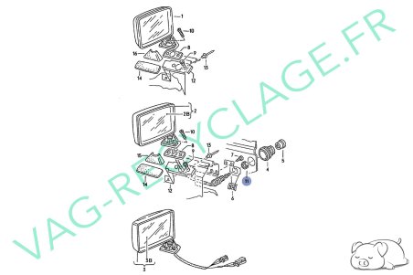 Ecrou fixation manette réglage rétroviseur N90054101 Golf 1 Golf 2 Polo 2 - Image 4