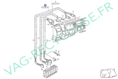 Faisceau bouton dégivrage et antibrouillard arrière Golf 2 Corrado Passat 3  - Image 8