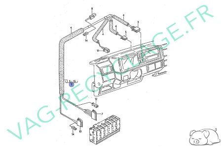 Faisceau tableau de bord 191971052BF pour Golf 2 et Jetta 2 - Image 19