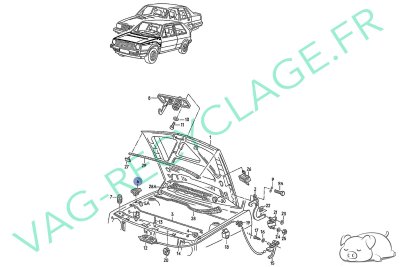 Caoutchouc aile avant 191823493 pour Corrado Jetta 2 Golf 2 - Image 5