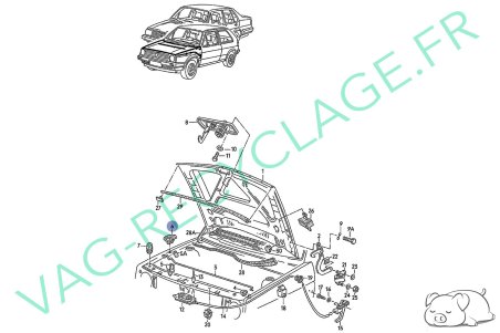 Caoutchouc aile avant 191823493 pour Corrado Jetta 2 Golf 2 - Image 5