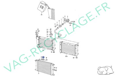 Douille crochet radiateur refroidissement 171121277A Golf 1 Scirocco 1 Passat - Image 3
