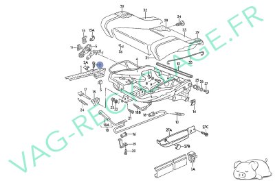 Vis cache glissière de siège avant N0141085 Golf 2 Corrado Passat 2 3 Polo 2 - Image 3