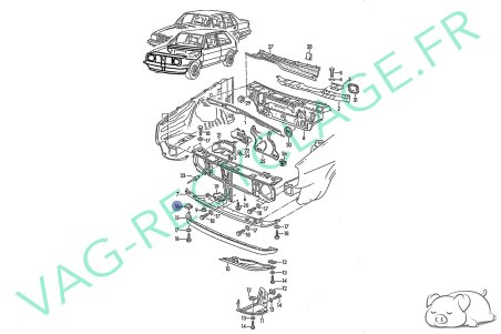 Clips de fixation lame avant spoiler N90206501 pour Golf 2 et Jetta 2 - Image 4