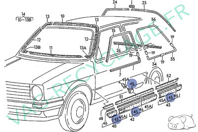 Clips baguettes de portes 357853585A pour Golf 2 Jetta 2 Passat 3 - Image 4