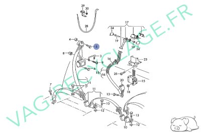 Vis boulon ceinture sécurité 7/16"x30mm 111857793E Volkswagen Seat Skoda Audi - Image 4