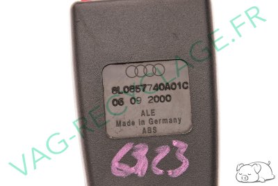Ceinture de sécurité arrière centrale 8L0857713A Audi A3 8L (Maritime) - Image 2