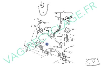 Ceinture de sécurité arrière centrale 8L0857713A Audi A3 8L (Maritime) - Image 8