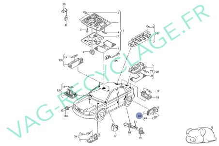 Eclairage panneau de porte 8D0947411 Audi A3 A4 RS4 A6 RS6 AllRoad Q7 - Image 5