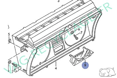 Clips fiche compteur Blanc 191919060B pour Jetta 2 et Golf 2 - Image 6