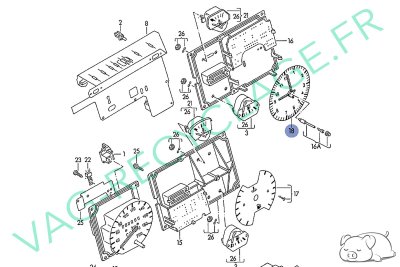 Montre analogique Motometer 193919201 5151236800 pour Golf 2 et Jetta 2 - Image 4