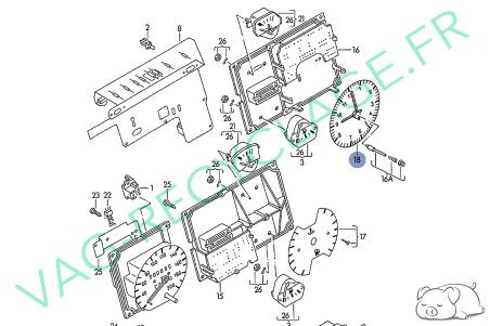 Montre analogique Motometer 193919201 5151236800 pour Golf 2 et Jetta 2 - Image 4
