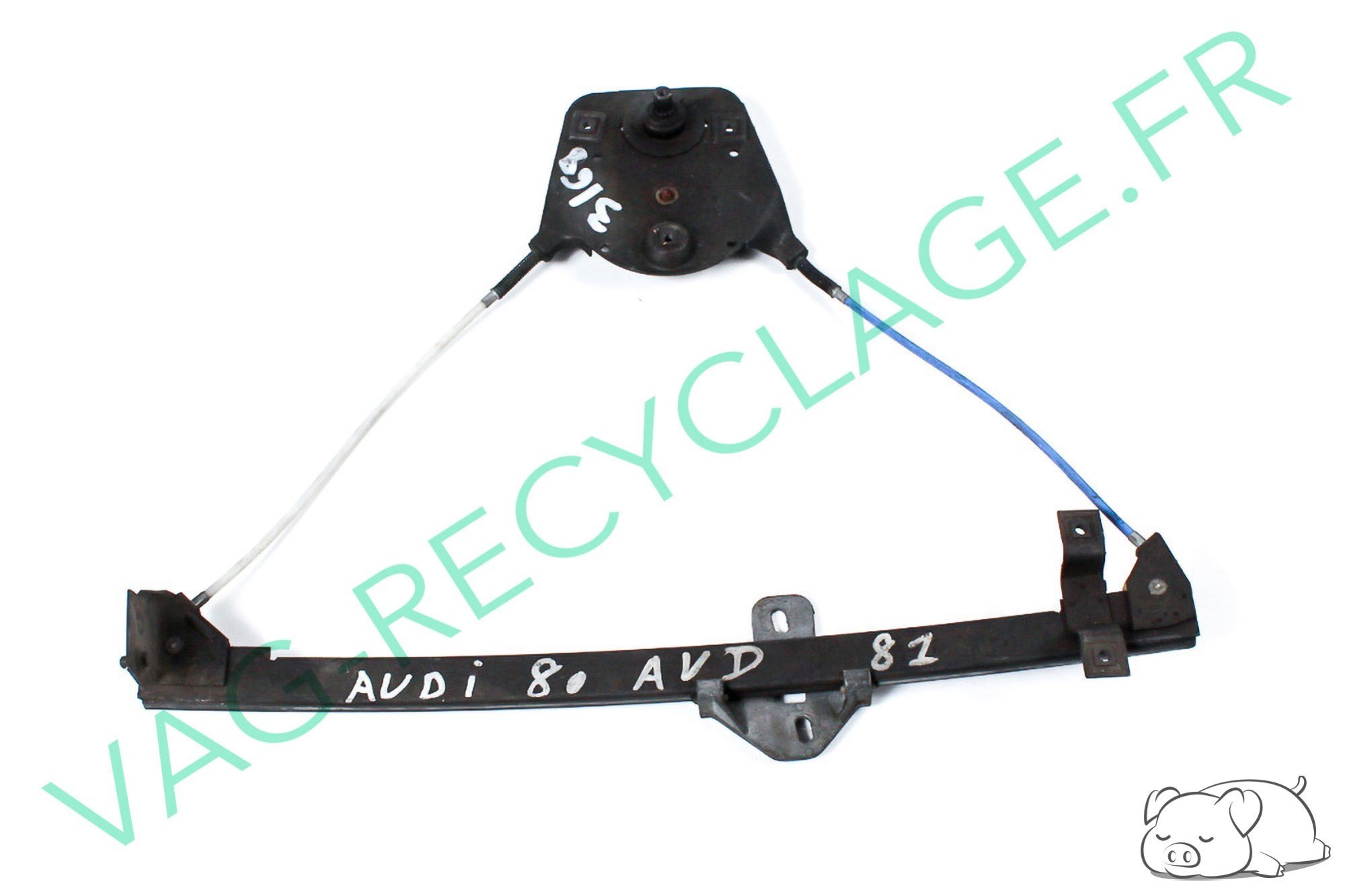 Remonte-vitre manuel avant droit pour Audi 80 B2 - Image 1