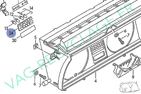 Cache diodes compteur 191998081 pour Scirocco 2 Polo 2 Golf 1 Golf 2 Diesel - Image 3