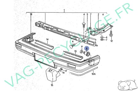 Support guide pare-chocs 191807193 pour Golf 2 Jetta 2 Passat 2 Vento Corrado - Image 4
