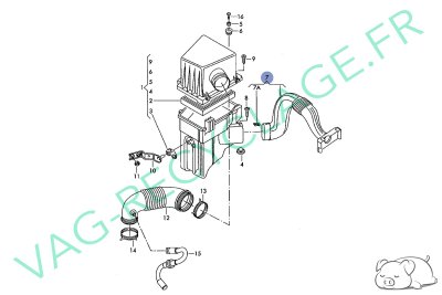 Tuyau boite à air admission d'air moteur 6Y0129618A pour Fox et Polo 4 - Image 5