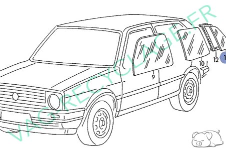 Vitre porte arrière droite avec joint 193845216A 193845218A Golf 2 Jetta 2 - Image 4
