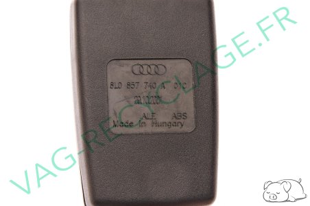 Ceinture de sécurité arrière centrale + boucle 8L0857713A Audi A3 8L (noir) - Image 3