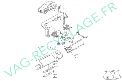Cache airbag passager 8L1880217B pour Audi A3 8L - Image 6