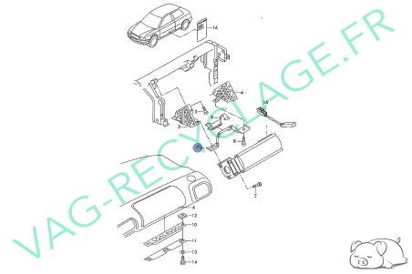 Cache airbag passager 8L1880217B pour Audi A3 8L - Image 6