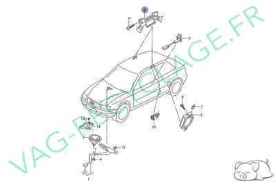 Capteur mouvement alarme ultrasons gauche 8L0951177A pour Audi A3 8L - Image 4