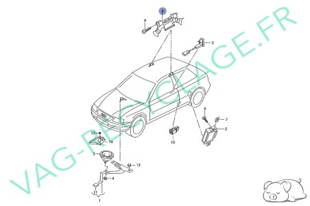 Capteur mouvement alarme ultrasons gauche 8L0951177A pour Audi A3 8L - Image 4