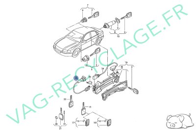 Microcontacteur barillet dégivrant 8L4959985A Audi A3 8L A4 B5 A8 D2 RS4 - Image 6