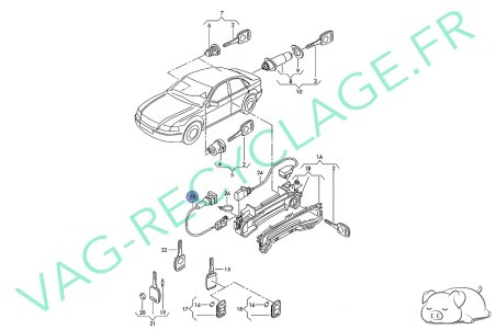 Microcontacteur barillet dégivrant 8L4959985A Audi A3 8L A4 B5 A8 D2 RS4 - Image 6