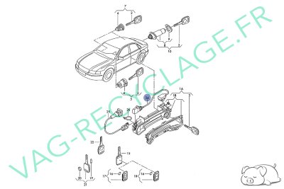 Microcontacteur barillet de porte 8L4959985 pour Audi A3 8L A4 B5 A8 D2 RS4 - Image 8