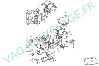 Cache bloc ventilation Valeo 133854Z 1J0819322 pour Audi A3 8L Audi TT  - Image 3