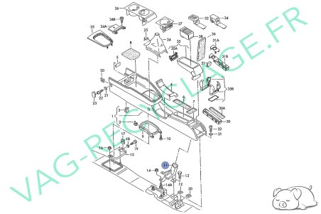Support accoudoir central 8L0864283B pour Audi A3 8L 1997 à 2003 - Image 5