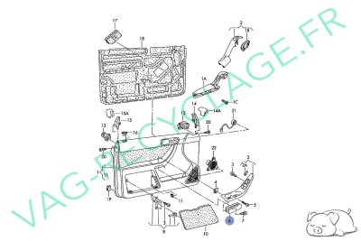 Cache inférieur poignée porte intérieure droite 8L3867196A Audi 8L Phase 2 - Image 6