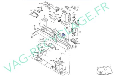 Tapis vide-poches console centrale 8L0863301F pour Audi A3 8L Phase 2 - Image 4