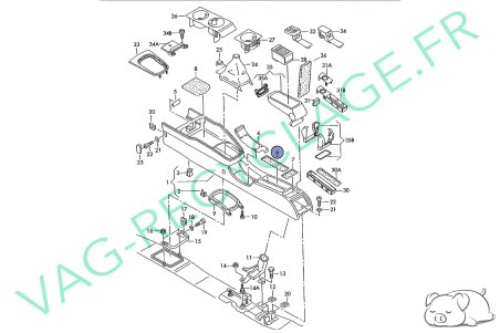 Tapis vide-poches console centrale 8L0863301F pour Audi A3 8L Phase 2 - Image 4