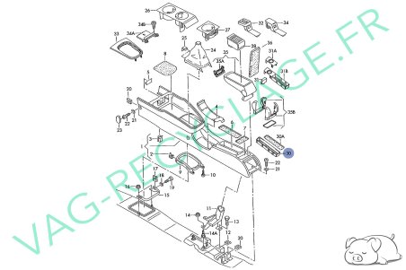 Vide-poches console centrale 8L0864131 pour Audi A3 8L Phase 2 - Image 5