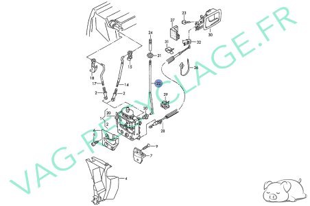 Barre loquet de porte / serrure de porte gauche 8L3837183 pour Audi A3 8L - Image 3
