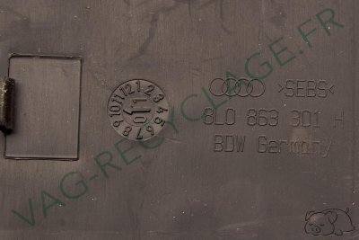 Tapis vide-poches avant console centrale 8L0863301H pour Audi A3 8L Phase 2 - Image 3