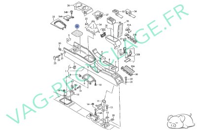 Tapis vide-poches avant console centrale 8L0863301H pour Audi A3 8L Phase 2 - Image 4