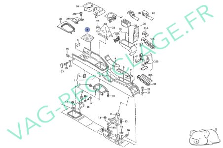 Tapis vide-poches avant console centrale 8L0863301H pour Audi A3 8L Phase 2 - Image 4