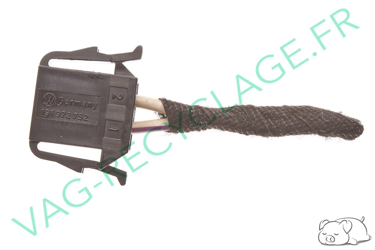 Fiche connecteur 2 pôles 191972752 Golf 3 Corrado Passat Vento Transporter T4 - Image 1