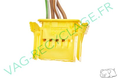 Fiche plate airbag 5 pôles jaune 1J0973605B pour Volkswagen Seat Skoda Audi - Image 3