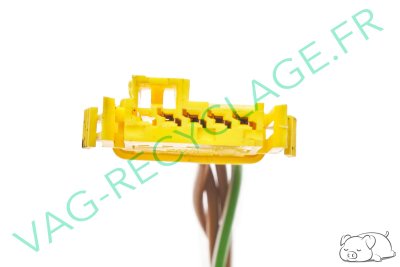 Fiche plate airbag 5 pôles jaune 1J0973605B pour Volkswagen Seat Skoda Audi - Image 4