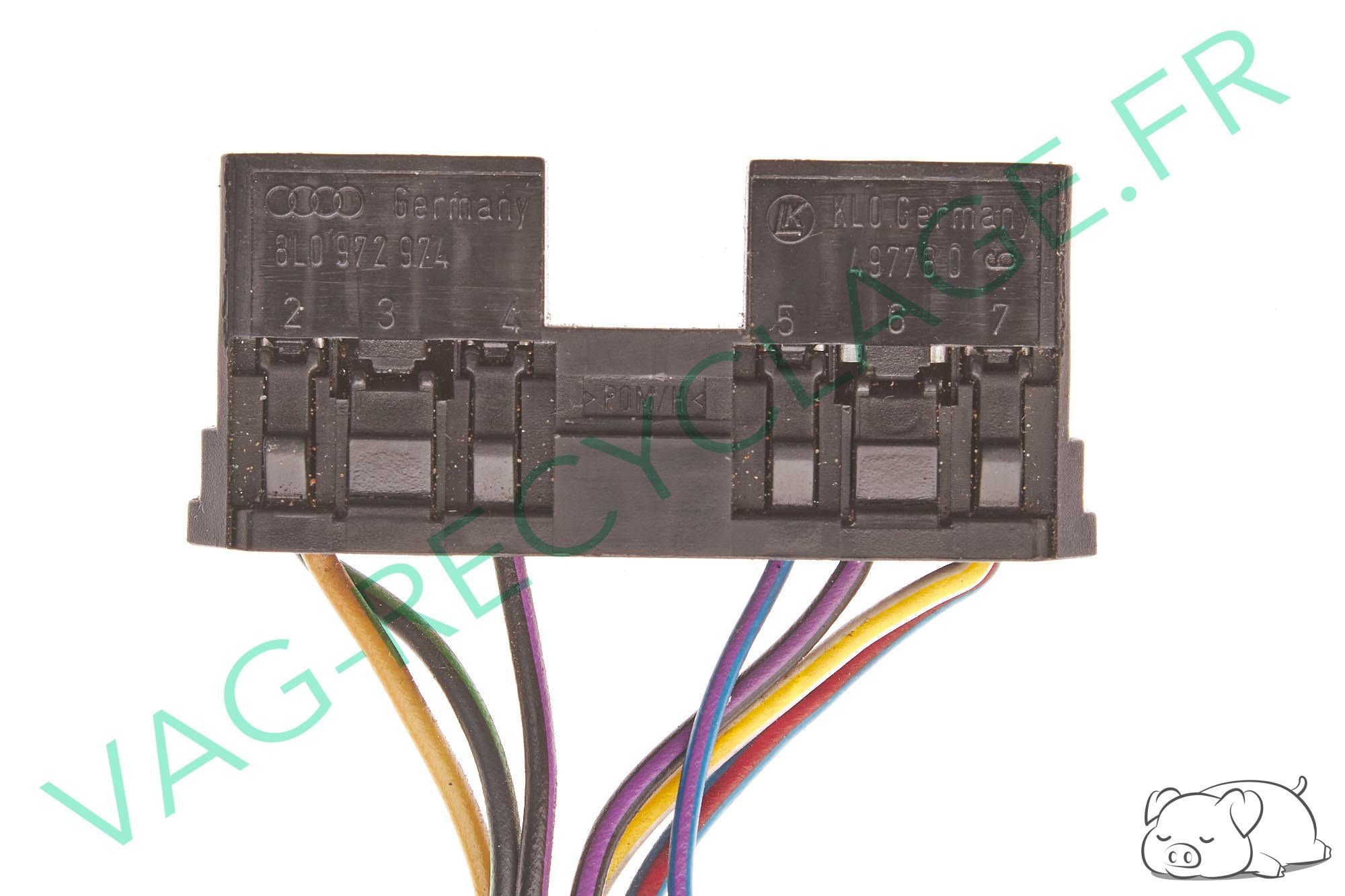 Fiche faisceau commodo essuie-glace 8L0972974 pour Audi Seat Skoda Volkswagen - Image 1