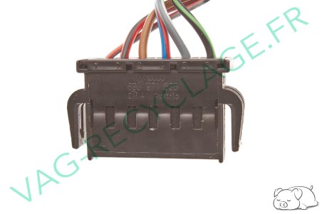 Fiche plate 6 pôles noire 893971636 pour Volkswagen Seat Skoda Audi - Image 3