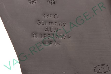 Cache intérieur avant gauche 8L1867457B pour Audi A3 8L Phase 2 (noir soul) - Image 3