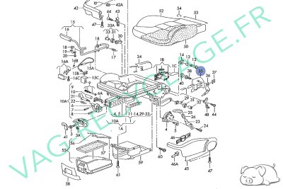 Cache rail de siège avant droit 8L0881348 pour Audi A3 8L - Image 4