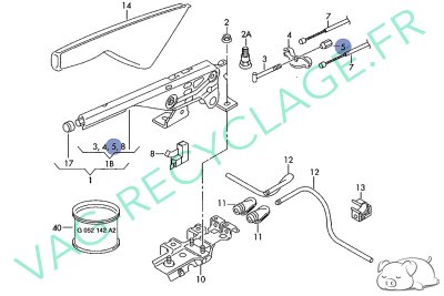 Ecrou de réglage de frein à main 1J0711349C Audi A3 8L 8P Audi TT 8N 8J RS3 R8 - Image 4