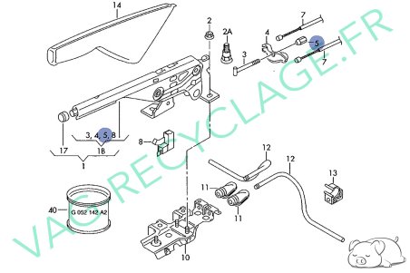 Ecrou de réglage de frein à main 1J0711349C Audi A3 8L 8P Audi TT 8N 8J RS3 R8 - Image 4